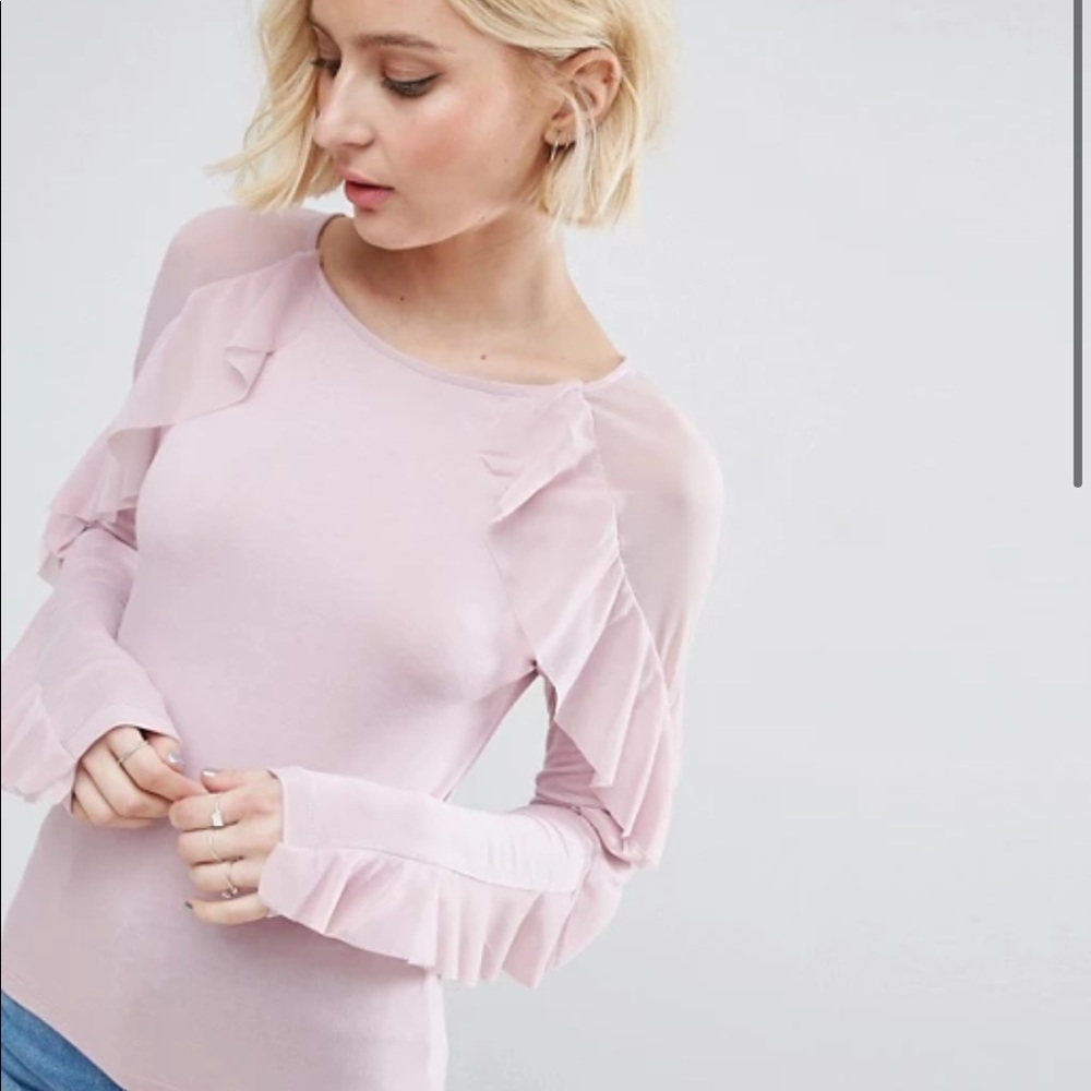 ASOS Top with Ruffle Sleeves